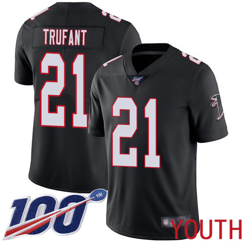 Atlanta Falcons Limited Black Youth Desmond Trufant Alternate Jersey NFL Football 21 100th Season Vapor Untouchable